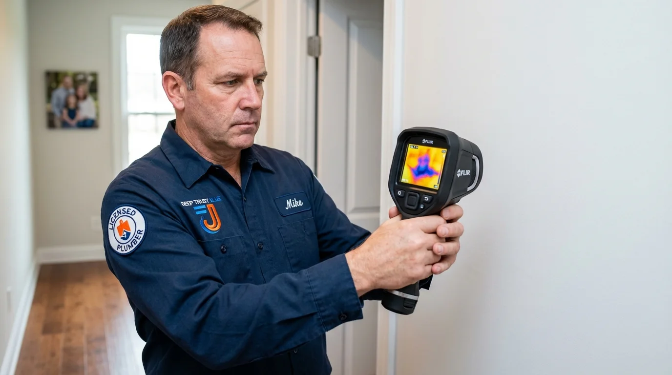 Thermal imaging leak detection by Johns Plumbing LLC in Fort Deposit